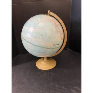 BEAUTIFUL Vintage Globemaster 12 inch Round World Globe -Raised Textured Surface